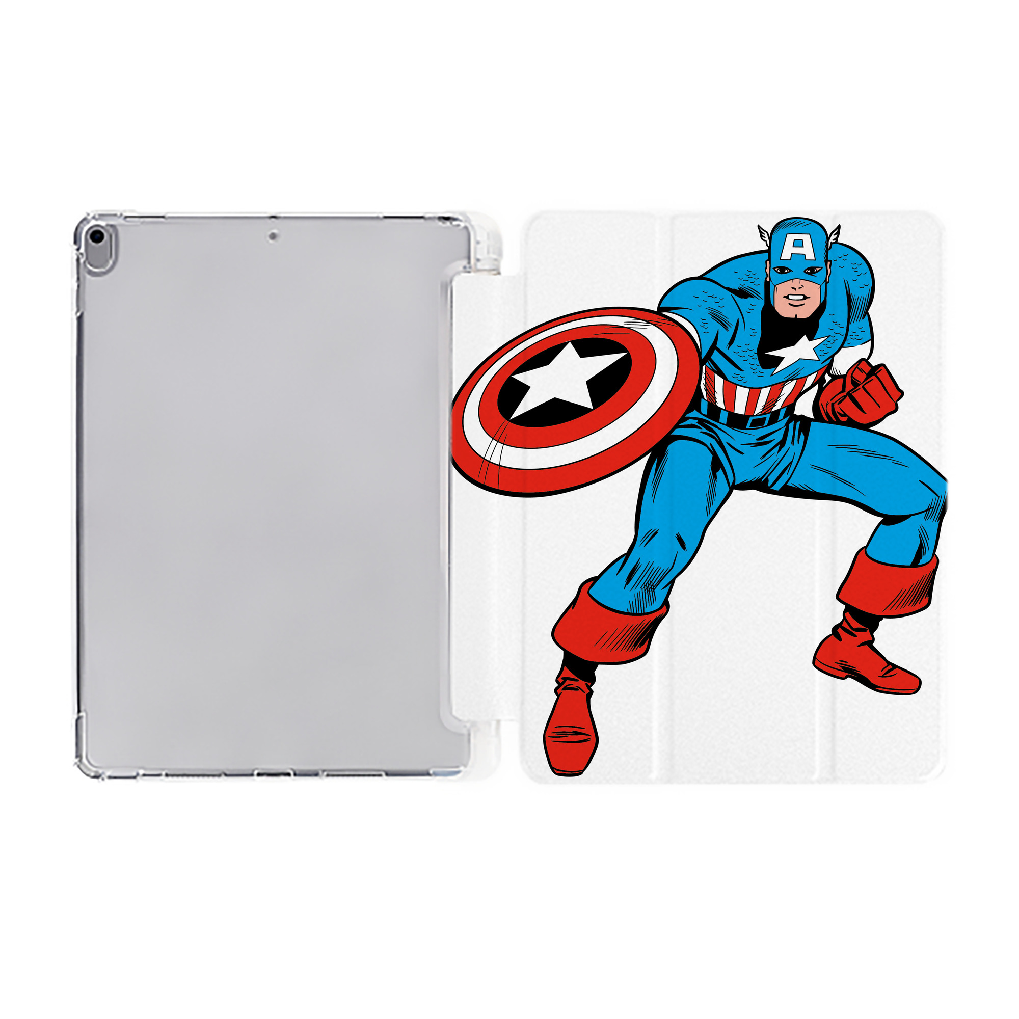 （画像用） アベンジャーズ The Avengers IPad ケース ペン収納付き 三つ折りスタンド PUレザー×シリコン 対応機種9.5/10.5/10.9インチ